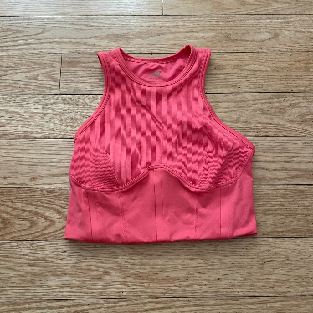 Bandier x New Balance corset crop top sports bra NWOT
